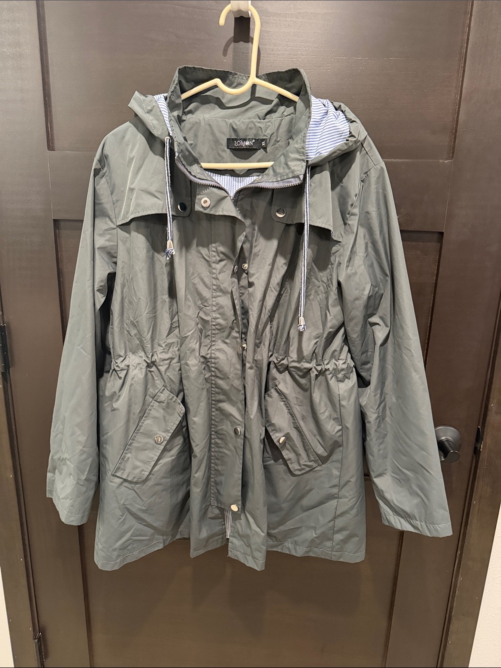 Women's Hooded Utility Rain Jacket — Gray